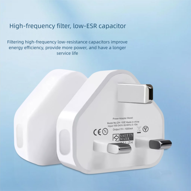 Carregador de Parede USB 5V1A com Plugue UK, DonvisTek, Carregador de Parede USB 5V1A com Plugue UK
