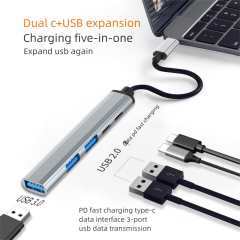 5 in 1 USB C Multiport Docking Station,DonvisTek,5 in 1 USB C Multiport Docking Station