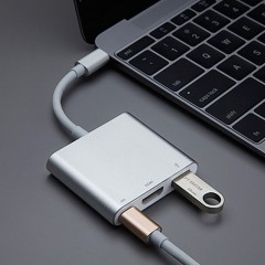 3 in 1 USB-C to HDMI USB 3.0 Adapter Docking Station,DonvisTek,3 in 1 USB-C to HDMI USB 3.0 Adapter Docking Station