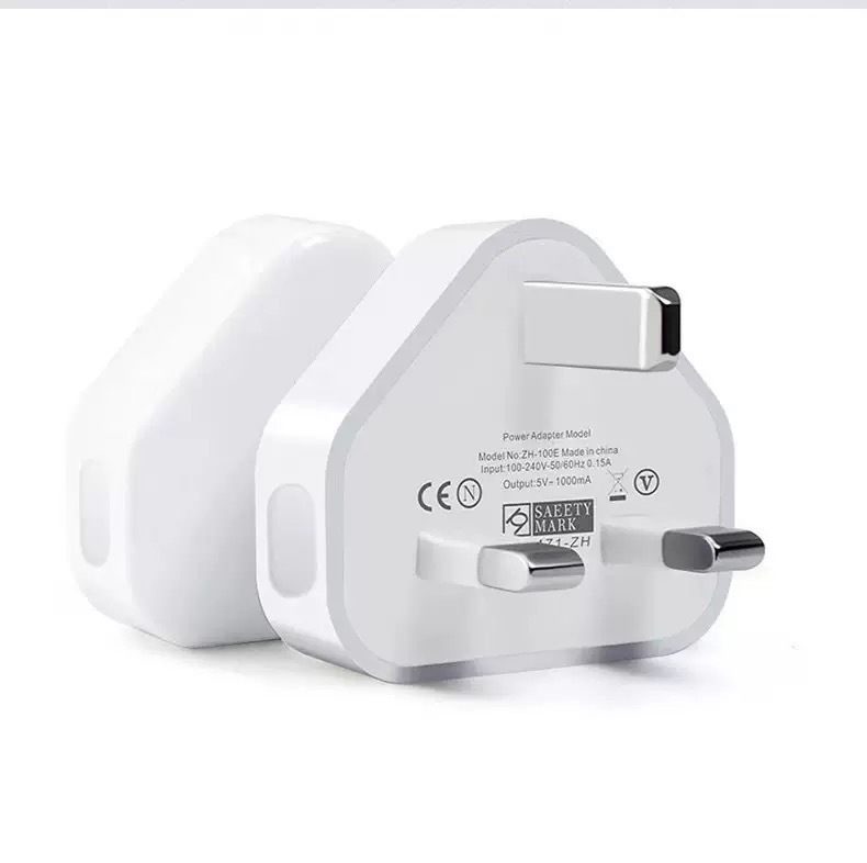 Carregador de Parede USB 5V1A com Plugue UK, DonvisTek, Carregador de Parede USB 5V1A com Plugue UK