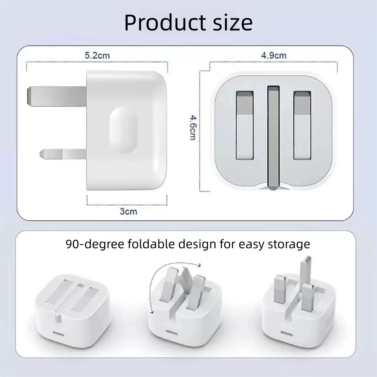 Chargeur USB-C rapide PD20W avec prise UK, DonvisTek, Chargeur USB-C rapide PD20W avec prise UK