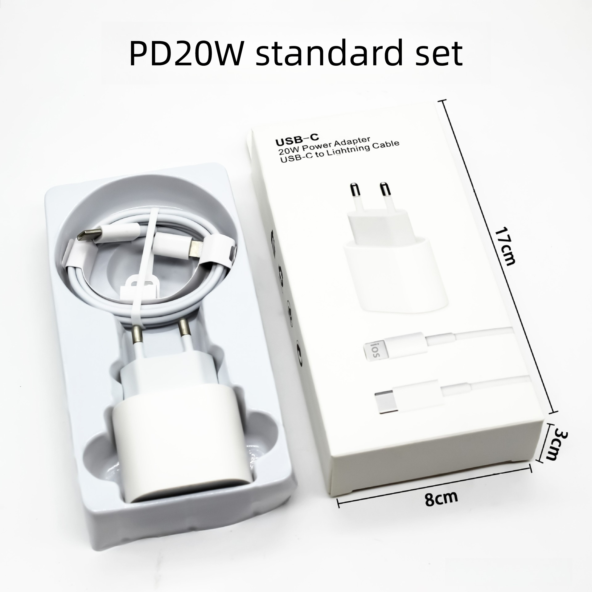 Cargador rápido USB-C PD20W con enchufe EU, DonvisTek, cargador rápido USB-C PD20W con enchufe EU