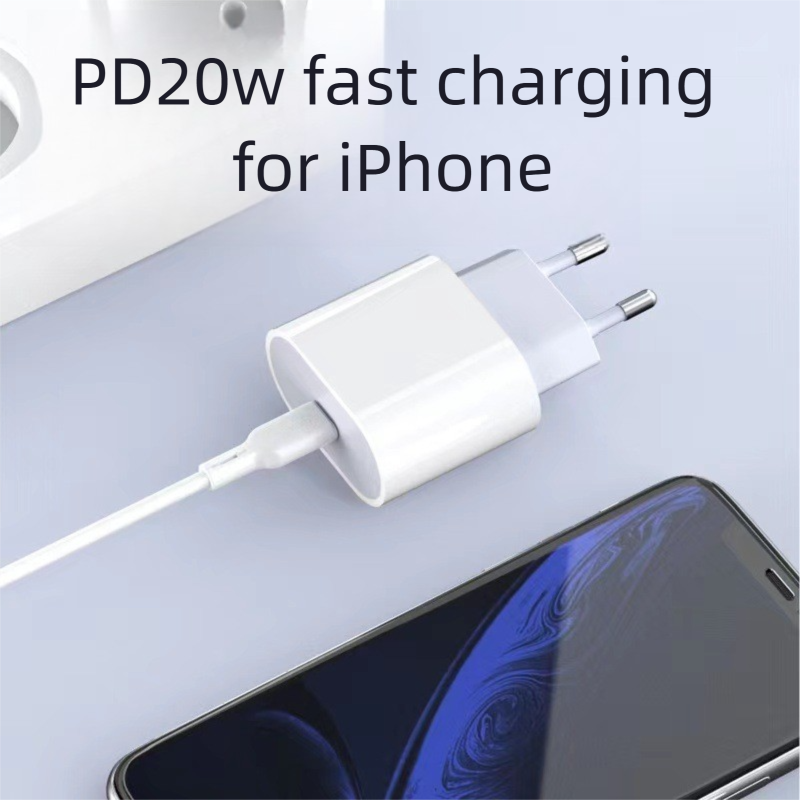 Cargador Rápido USB-C PD20W con Enchufe EU, DonvisTek, Cargador Rápido USB-C PD20W con Enchufe EU