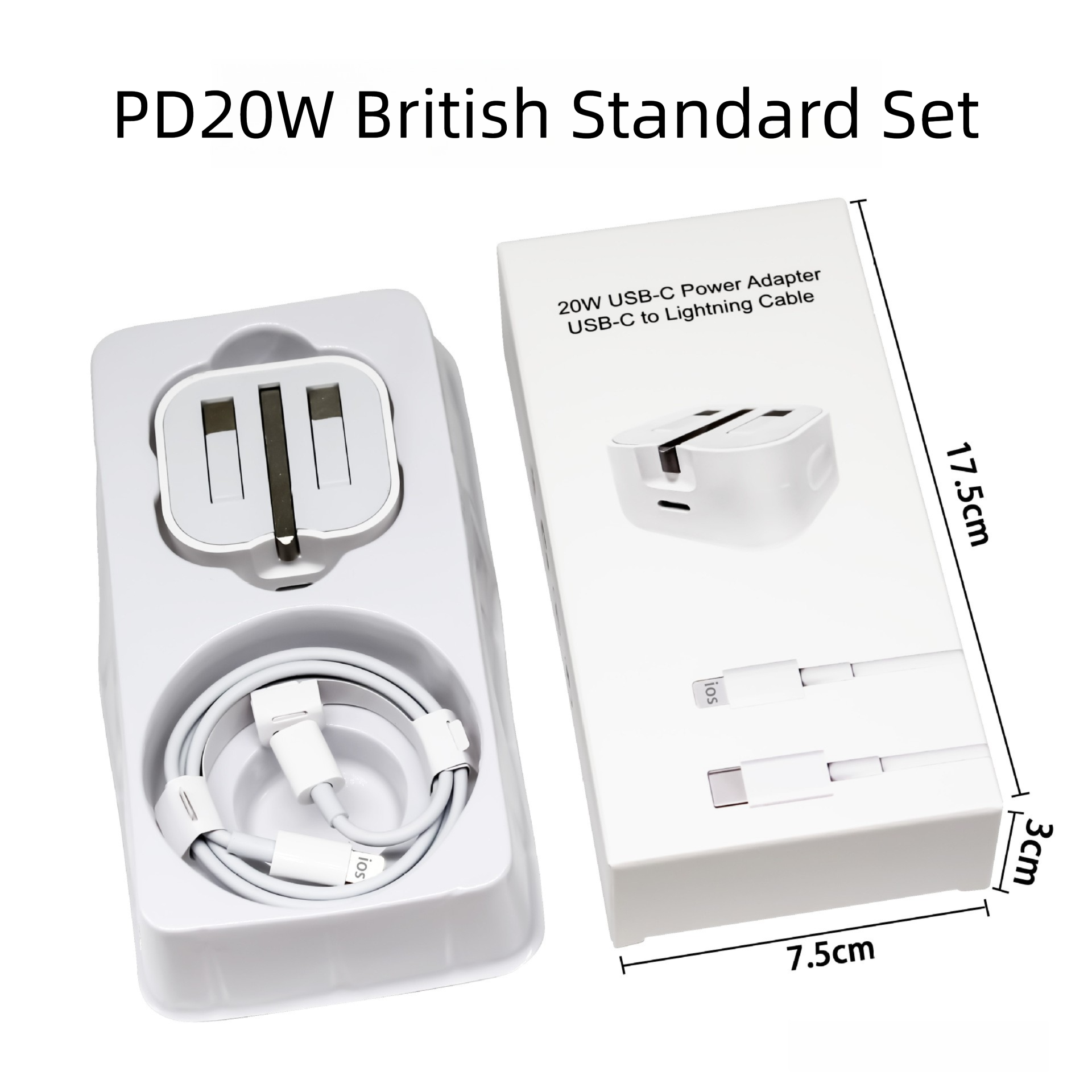 PD20W UK Plug USB-C Fast Charger,DonvisTek,PD20W UK Plug USB-C Fast Charger