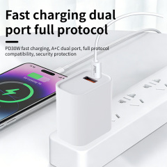 20W/25W/30W Dual‑Port USB‑A + USB‑C Wall Charger,DonvisTek,20W/25W/30W Dual‑Port USB‑A + USB‑C Wall Charger