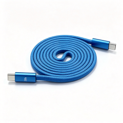 Cable USB-C a USB-C plano trenzado magnético de 240 W, DonvisTek, Cable USB-C a USB-C plano trenzado magnético de 240 W