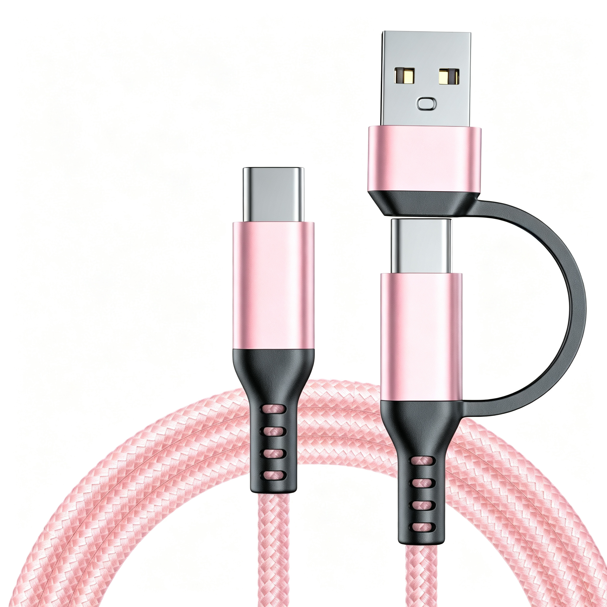 60W Nylon Braided USB‑C to USB‑C Fast Charging Cable,DonvisTek,60W Nylon Braided USB‑C to USB‑C Fast Charging Cable