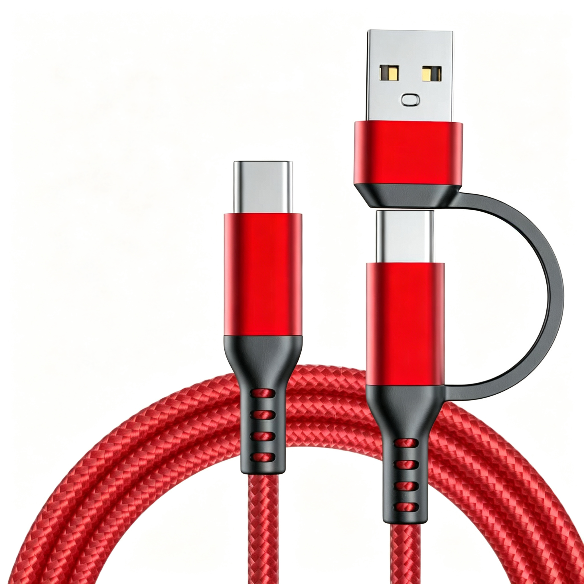 60W Nylon Braided USB‑C to USB‑C Fast Charging Cable,DonvisTek,60W Nylon Braided USB‑C to USB‑C Fast Charging Cable