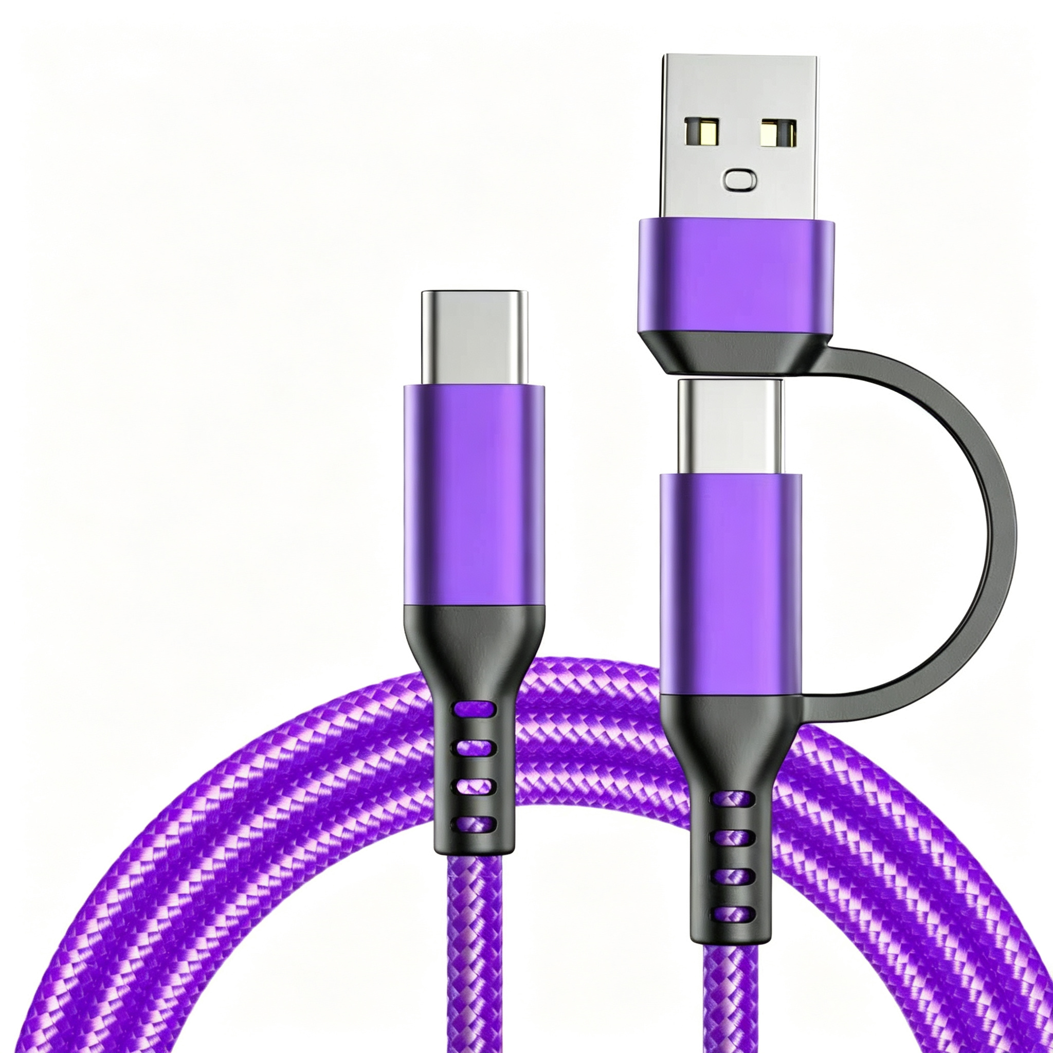 60W Nylon Braided USB‑C to USB‑C Fast Charging Cable,DonvisTek,60W Nylon Braided USB‑C to USB‑C Fast Charging Cable