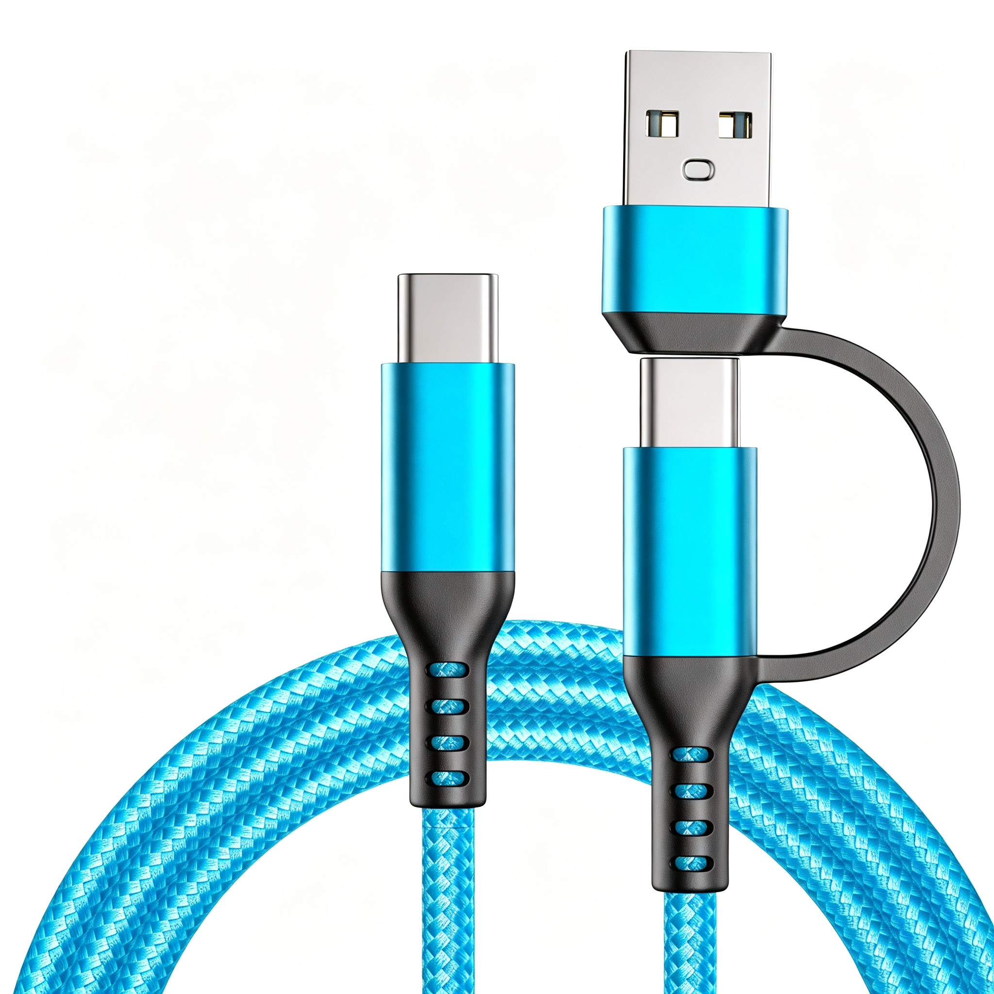60W Nylon Braided USB‑C to USB‑C Fast Charging Cable,DonvisTek,60W Nylon Braided USB‑C to USB‑C Fast Charging Cable