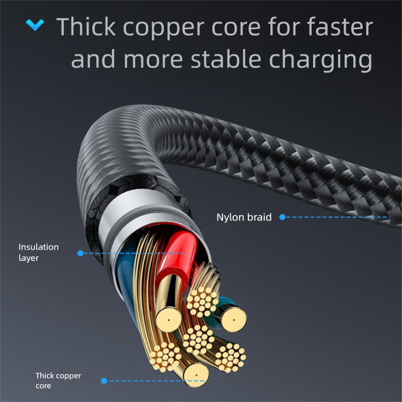 60W Nylon Braided USB‑C to USB‑C Fast Charging Cable,DonvisTek,60W Nylon Braided USB‑C to USB‑C Fast Charging Cable