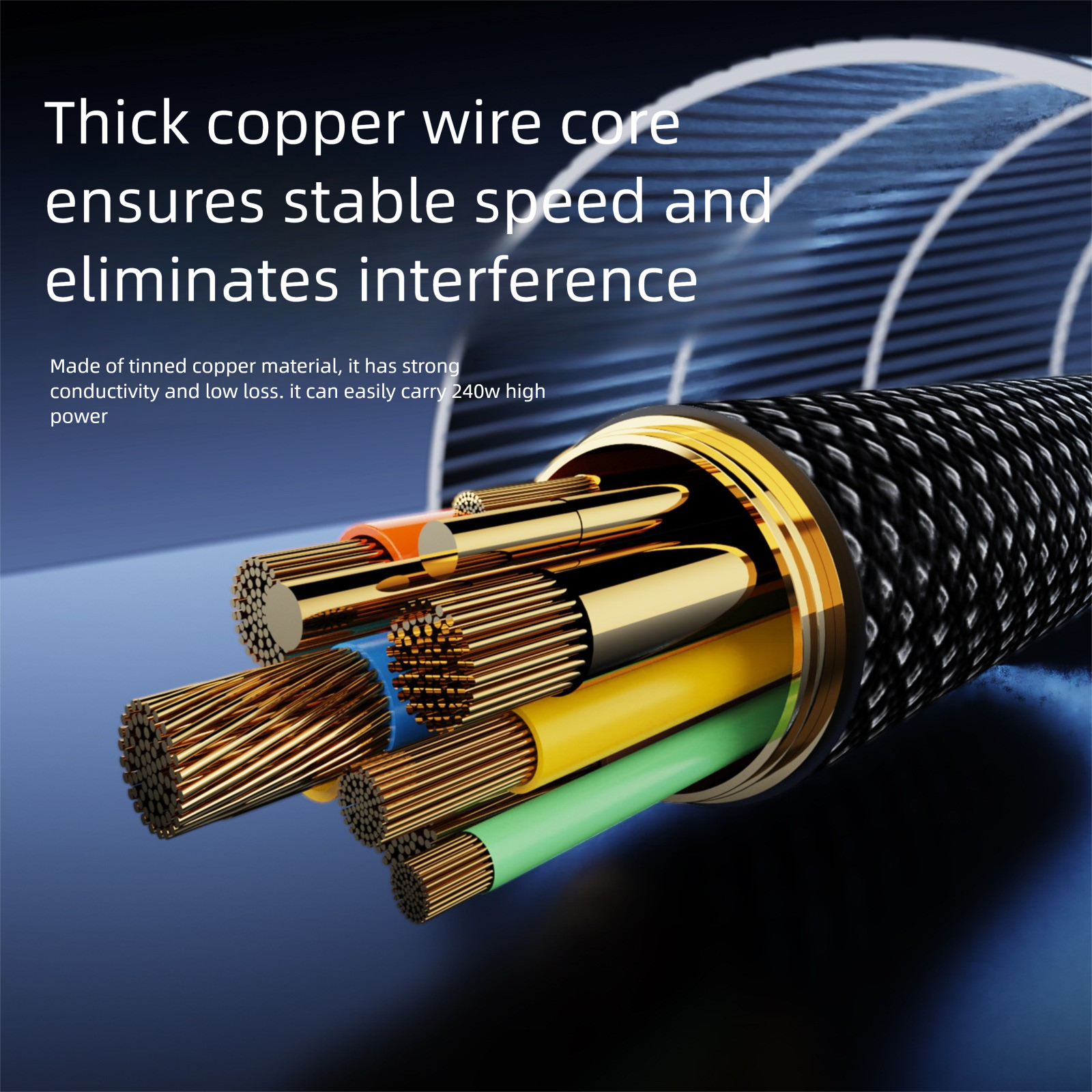 240W USB‑C to USB‑C Nylon Braided Fast Charging Cable with OLED Digital Display,DonvisTek,240W USB‑C to USB‑C Nylon Braided Fast Charging Cable with OLED Digital Display