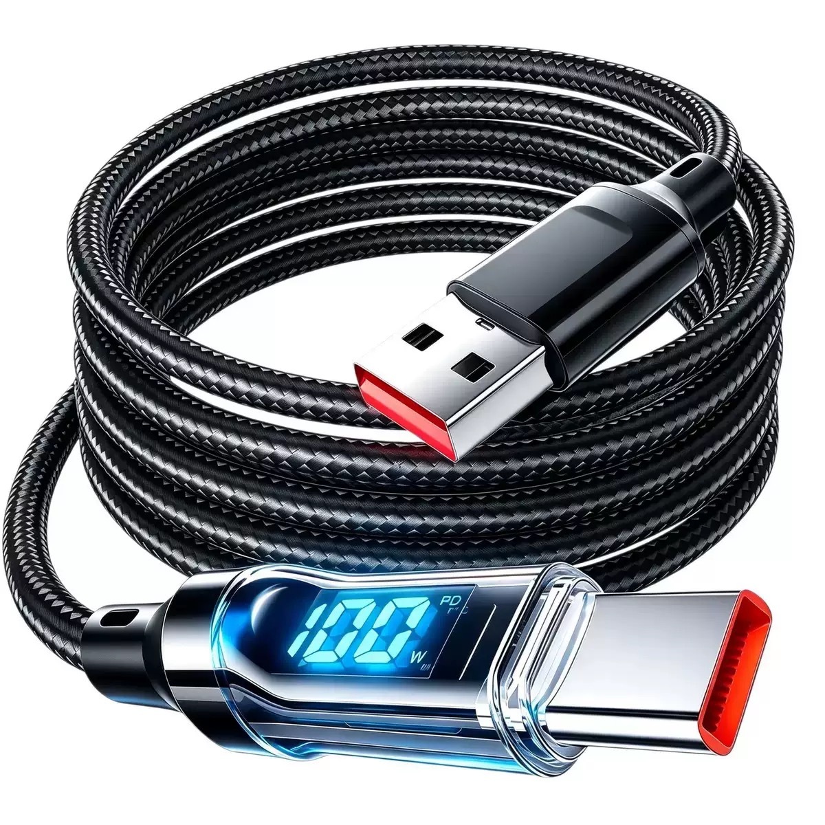 Câble de charge pour lampes LED RGB tressées 60w, DonvisTek, câble de charge pour lampes LED RGB tressées 60w