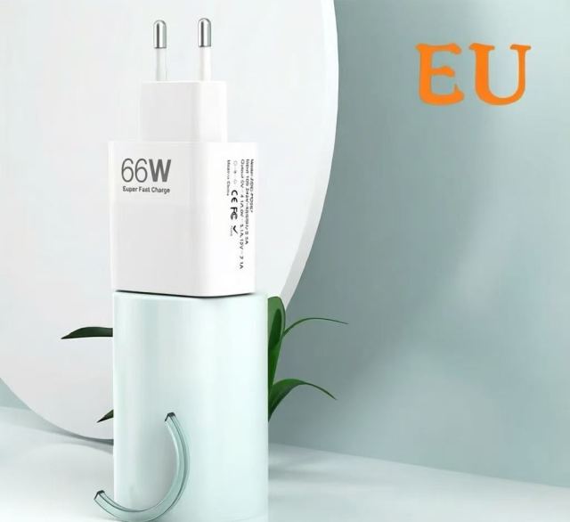 66W 3-Port EU Plug Super Fast Charger USB-A+Type-C+USB-L Wall Charger,DonvisTek,66W 3-Port EU Plug Super Fast Charger USB-A+Type-C+USB-L Wall Charger