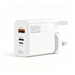 Cross-border 66W Triple Port Super Fast UK Wall Charger,DonvisTek,Cross-border 66W Triple Port Super Fast UK Wall Charger