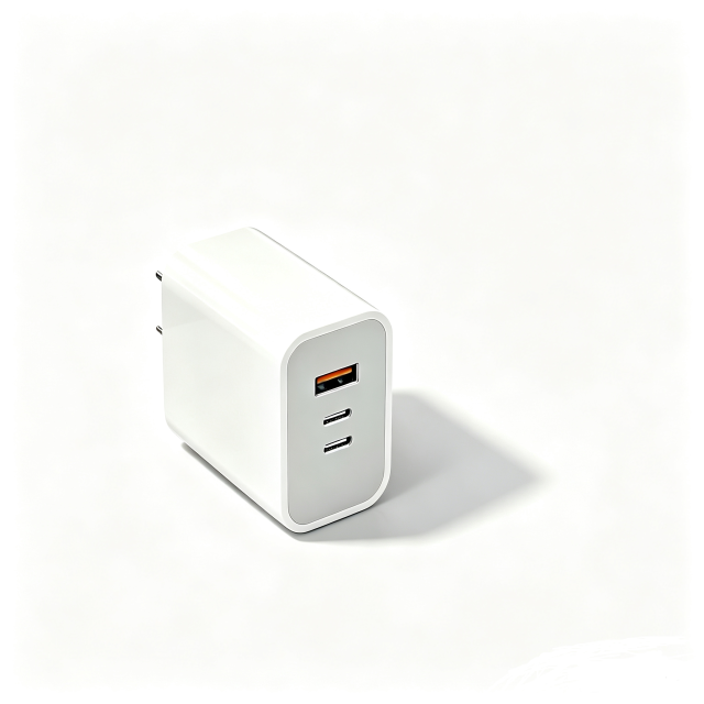 Cross-border PD30W GaN fast wall charger,DonvisTek,66W GaN 3-Port EU Plug Fast Wall Charger (2×USB-C + USB-A)