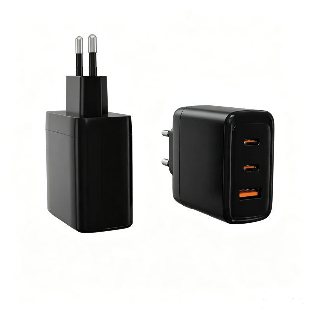 66W 3-Port EU Plug GaN Fast Charger,DonvisTek,66W 3-Port EU Plug GaN Fast Charger