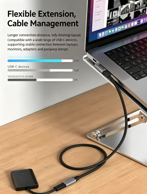 240W USB3.2 Gen2 Type-C Full Function Right Angle Male to Female Extension Cable 20Gbps 8K Video,DonvisTek,240W USB3.2 Gen2 Type-C Full Function Right Angle Male to Female Extension Cable 20Gbps 8K Video