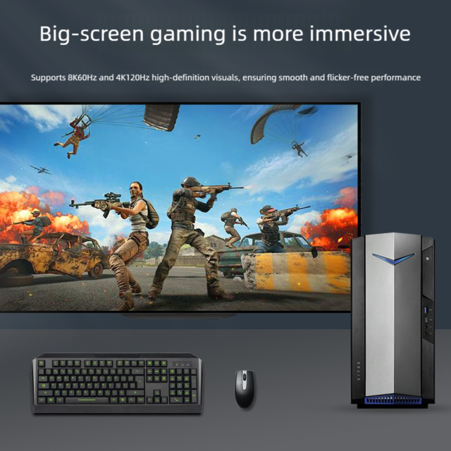 8K DP to HDMI 1.4 Cable Braided Aluminum Alloy Shell,DonvisTek,8K DP to HDMI 1.4 Cable Braided Aluminum Alloy Shell
