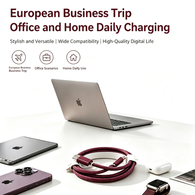 Cabo de Carregamento Rápido Trançado USB C para USB C de 60W para iPhone 18 Series, DonvisTek, # Cabo de Carregamento Rápido Trançado USB C para USB C de 60W para iPhone 18 Series
