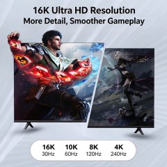 Cabo DisplayPort de Fibra Óptica 16K DP 2.1, Cabo de Vídeo de Alta Definição Macho para Macho para PC e Monitor, DonvisTek, Cabo DisplayPort de Fibra Óptica 16K DP 2.1, Cabo de Vídeo de Alta Definição Macho para Macho para PC e Monitor
