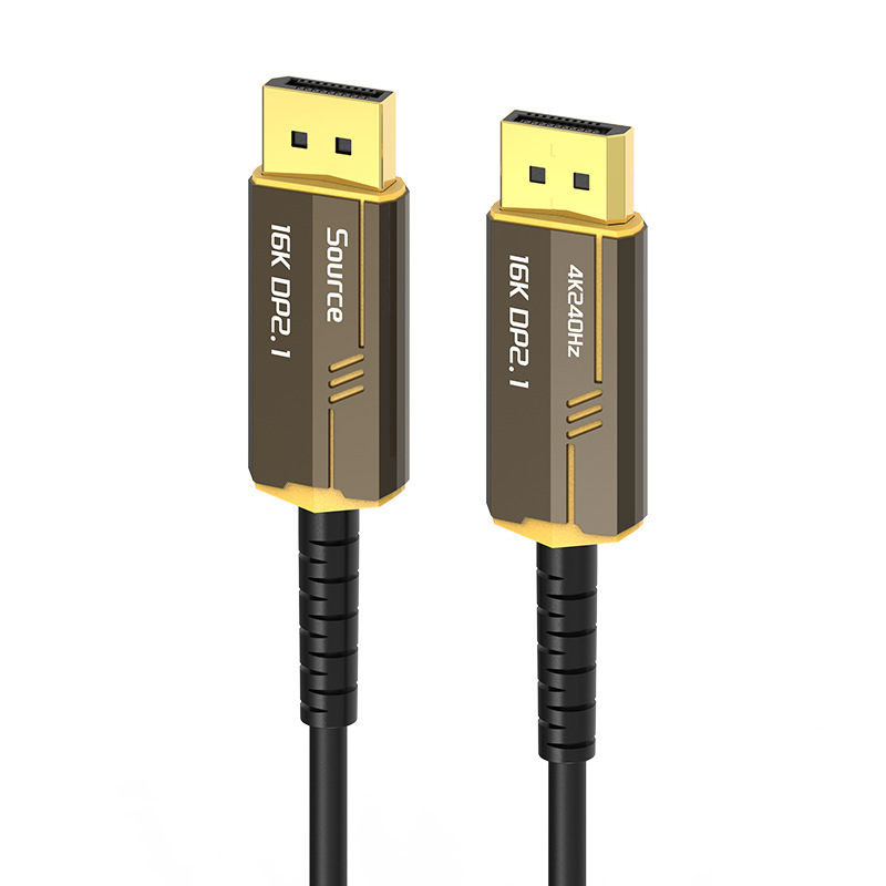 Cabo DisplayPort de Fibra Óptica 16K DP 2.1, Cabo de Vídeo de Alta Definição Macho para Macho para PC e Monitor, DonvisTek, Cabo DisplayPort de Fibra Óptica 16K DP 2.1, Cabo de Vídeo de Alta Definição Macho para Macho para PC e Monitor