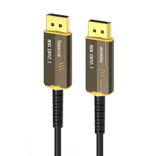 Cabo DisplayPort de Fibra Óptica 16K DP 2.1, Cabo de Vídeo de Alta Definição Macho para Macho para PC e Monitor, DonvisTek, Cabo DisplayPort de Fibra Óptica 16K DP 2.1, Cabo de Vídeo de Alta Definição Macho para Macho para PC e Monitor