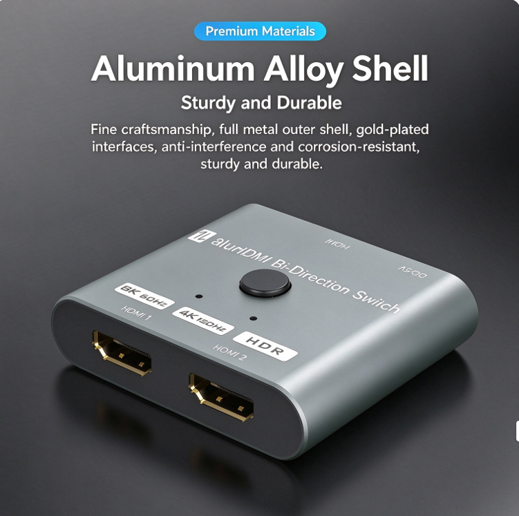 8K HDMI Bi-Directional Switch 2 in 1 Out 1 in 2 Out HDMI 2.1 Switcher,DonvisTek,8K HDMI Bi-Directional Switch 2 in 1 Out 1 in 2 Out HDMI 2.1 Switcher