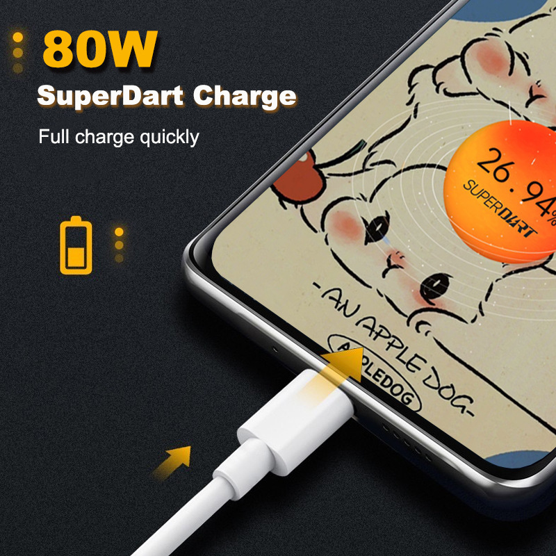 80W TPE USB A to USB C Fast Charging Cable Support SuperDart & SuperVOOC,DonvisTek,80W TPE USB A to USB C Fast Charging Cable Support SuperDart & SuperVOOC