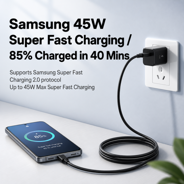 Samsung 100W USB-C to USB-C Fast Charging Cable | 6A Super Fast Charge & 40MB/s Data Sync Cord for Galaxy S24/S23/Note Series,DonvisTek,Samsung 100W USB-C to USB-C Fast Charging Cable | 6A Super Fast Charge & 40MB/s Data Sync Cord for Galaxy S24/S23/Note Series