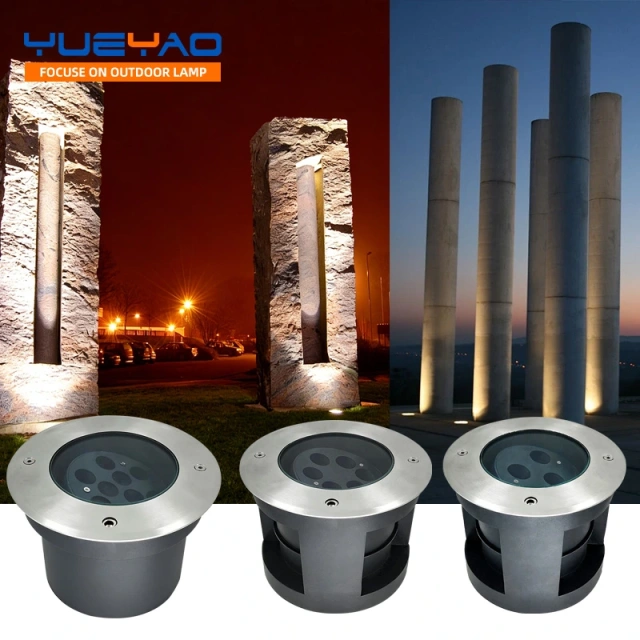 YY-DMD-K304,MY SHOP,Round Stainless Steel Outdoor Inground Up Light