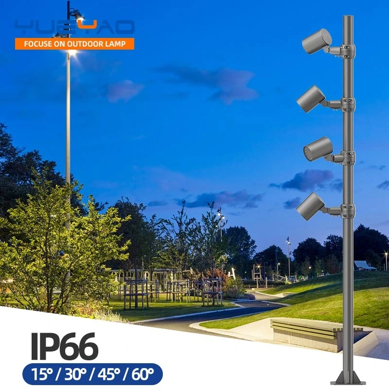 pole bracket floodlight,YUEYAO - Premium Outdoor Lighting Manufacturer,Outdoor IP66 Waterproof Pole Mount LED Spotlight