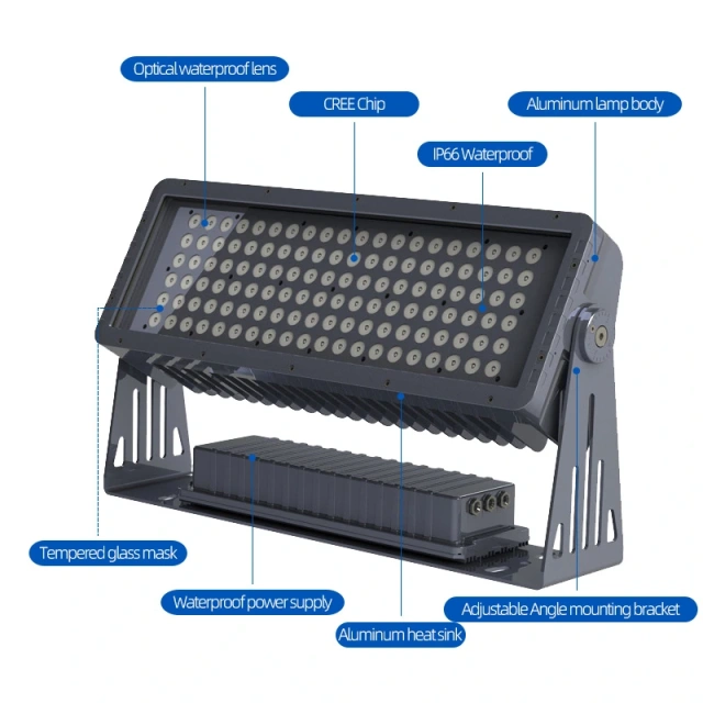 100W-600W high-power DMX512 floodlight,YUEYAO - Premium Outdoor Lighting Manufacturer,Outdoor High Power LED Flood Light