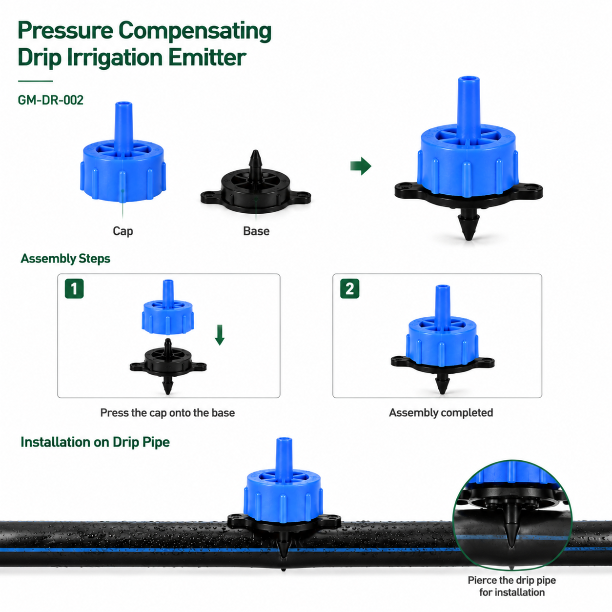 Pressure Compensating Drip Irrigation Emitter,Aquagrowirrigation,Pressure Compensating Drip Irrigation Emitter | Greenhouse Agricultural Dripper