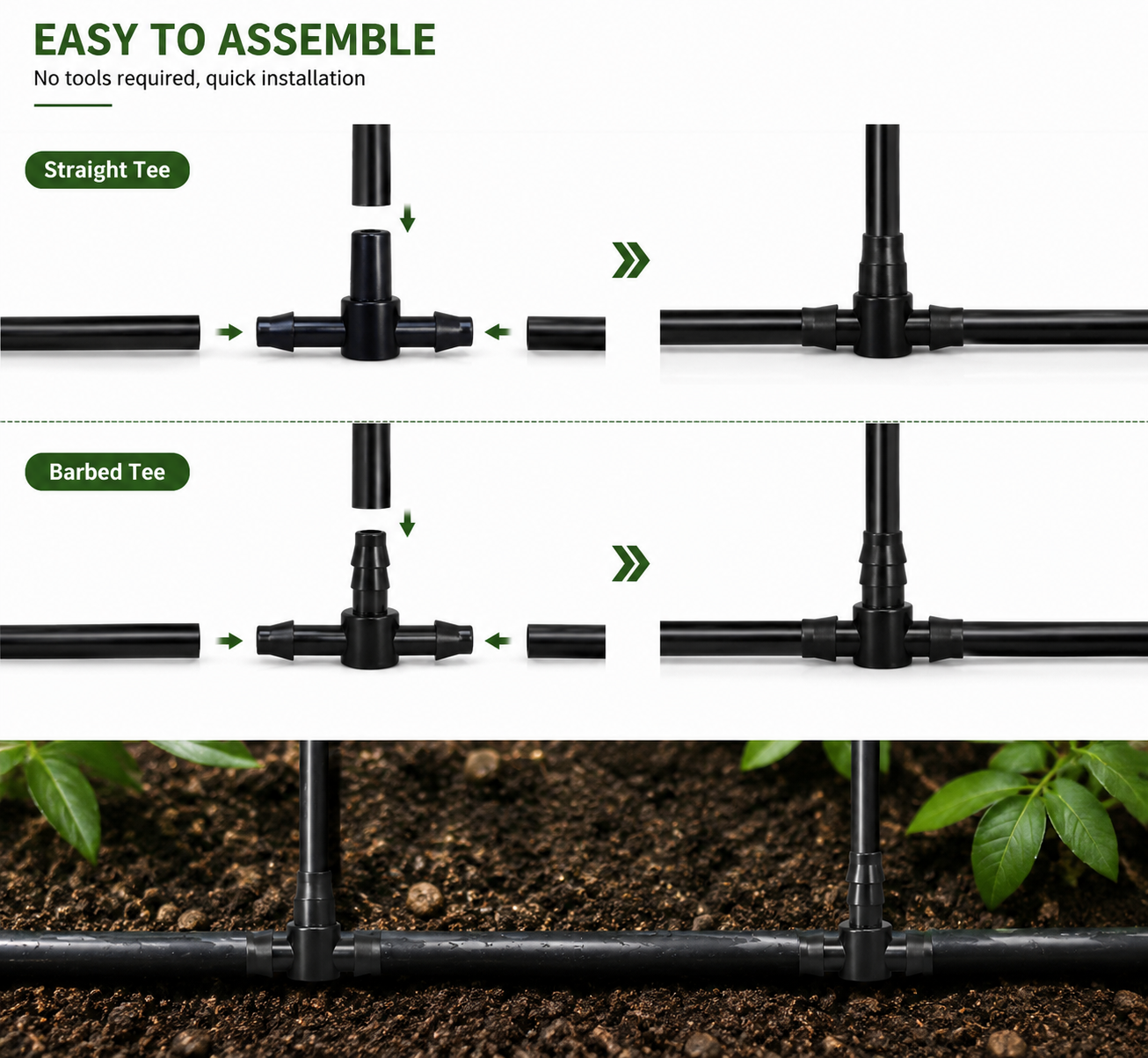 4/7mm Micro Irrigation Barbed Tee Connector,Aquagrowirrigation,4/7mm Micro Irrigation Barbed Tee Connector