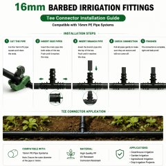 16mm Barbed Irrigation Fittings for PE Pipe Systems,Aquagrowirrigation,16mm Barbed Irrigation Fittings for PE Pipe Systems