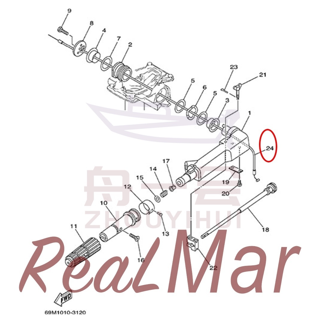THROTTLE CABLE ASSY (69M-F6301-00),Dimo,THROTTLE CABLE ASSY (69M-F6301-00)-Dimo