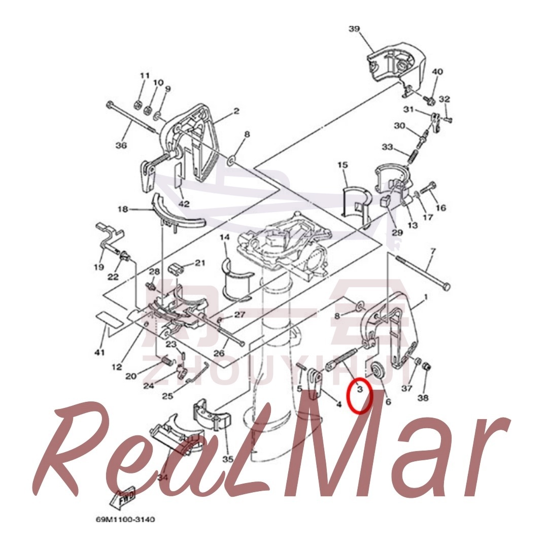 SCREW  TRANSOM CLAMP (6E0-43116-01),Dimo,SCREW  TRANSOM CLAMP (6E0-43116-01)-Dimo