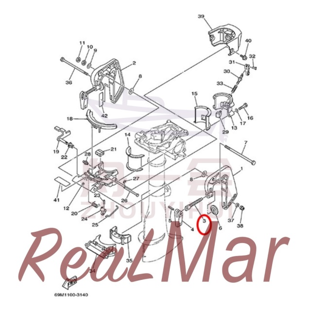 SCREW  TRANSOM CLAMP (6E0-43116-01),Dimo,SCREW  TRANSOM CLAMP (6E0-43116-01)-Dimo