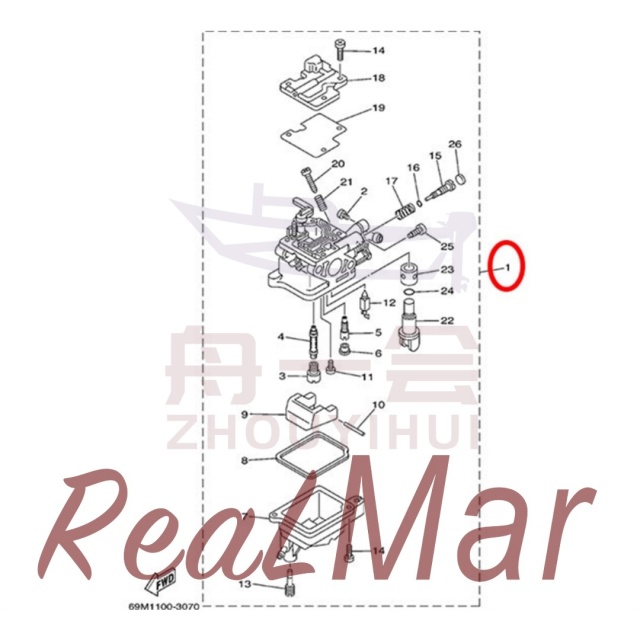 CARBURETOR ASSY 1 (69M-14301-00),Dimo,CARBURETOR ASSY 1 (69M-14301-00)-Dimo