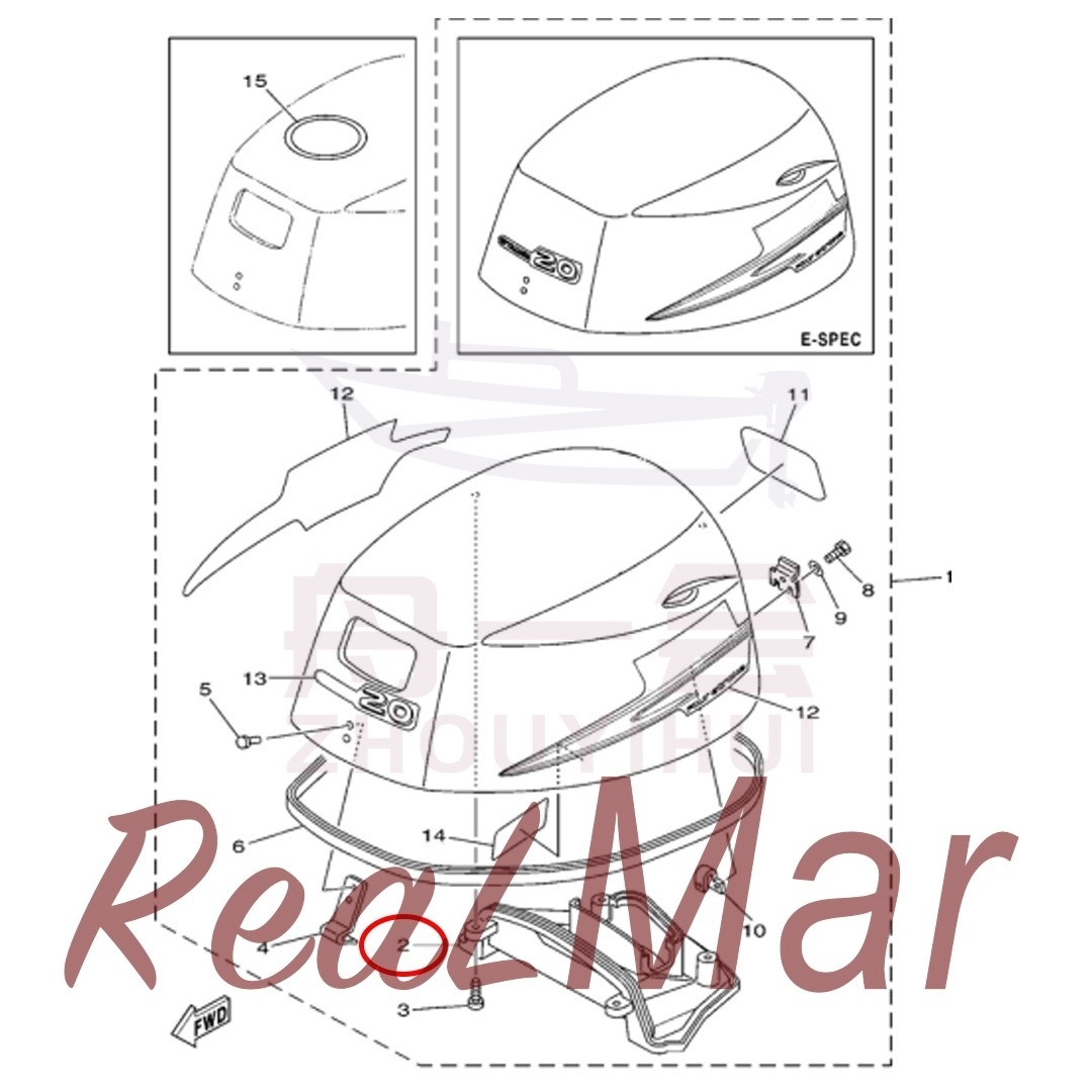 .MOLDING  AIR DUCT (6AH-42613-00),Dimo,.MOLDING  AIR DUCT (6AH-42613-00)-Dimo