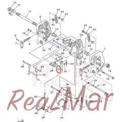 LEVER  TILT (6AH-43641-00),Dimo,LEVER  TILT (6AH-43641-00)-Dimo