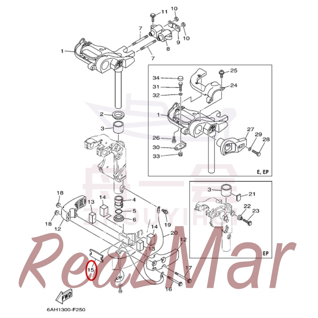 STOPPER  LOWER MOUNT RUBBER (6AH-44574-00),Dimo,STOPPER  LOWER MOUNT RUBBER (6AH-44574-00)-Dimo