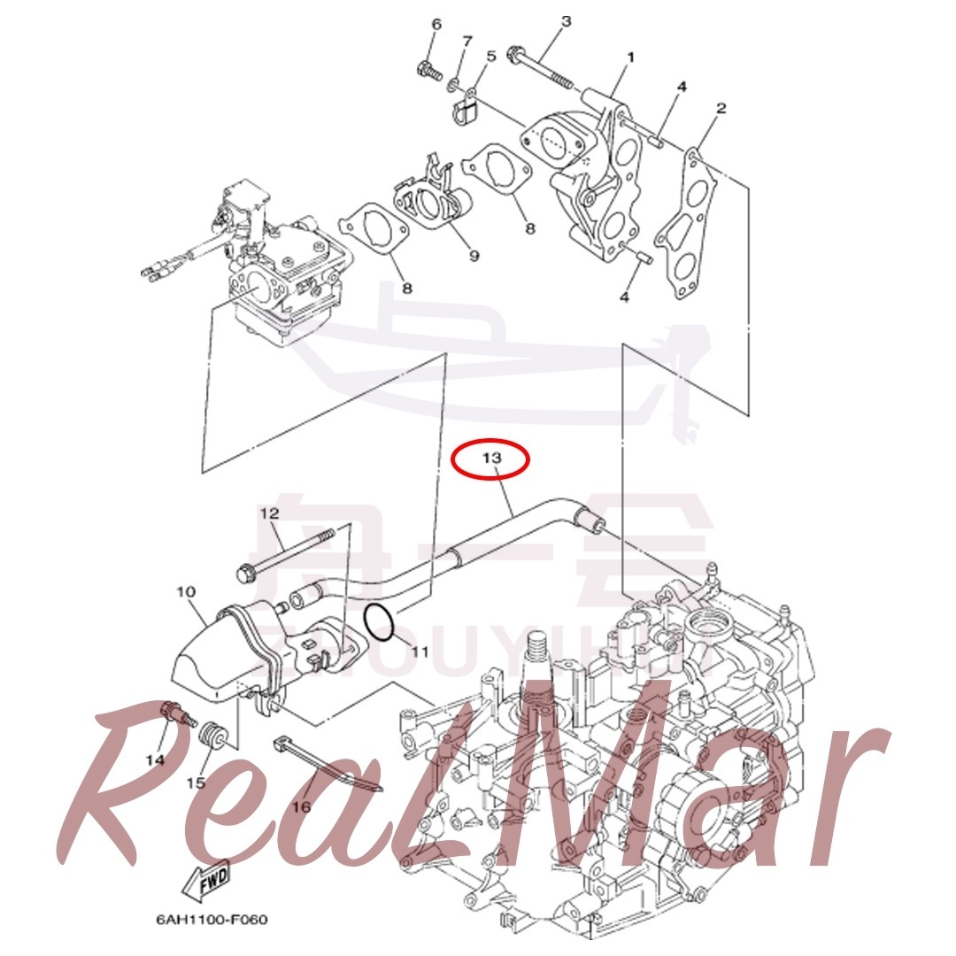 PIPE  BREATHER (6AH-15373-00),Dimo,PIPE  BREATHER (6AH-15373-00)-Dimo