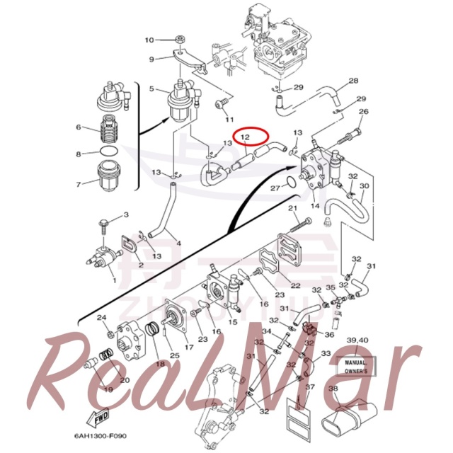 PIPE 2 (6AH-24312-00),Dimo,PIPE 2 (6AH-24312-00)-Dimo