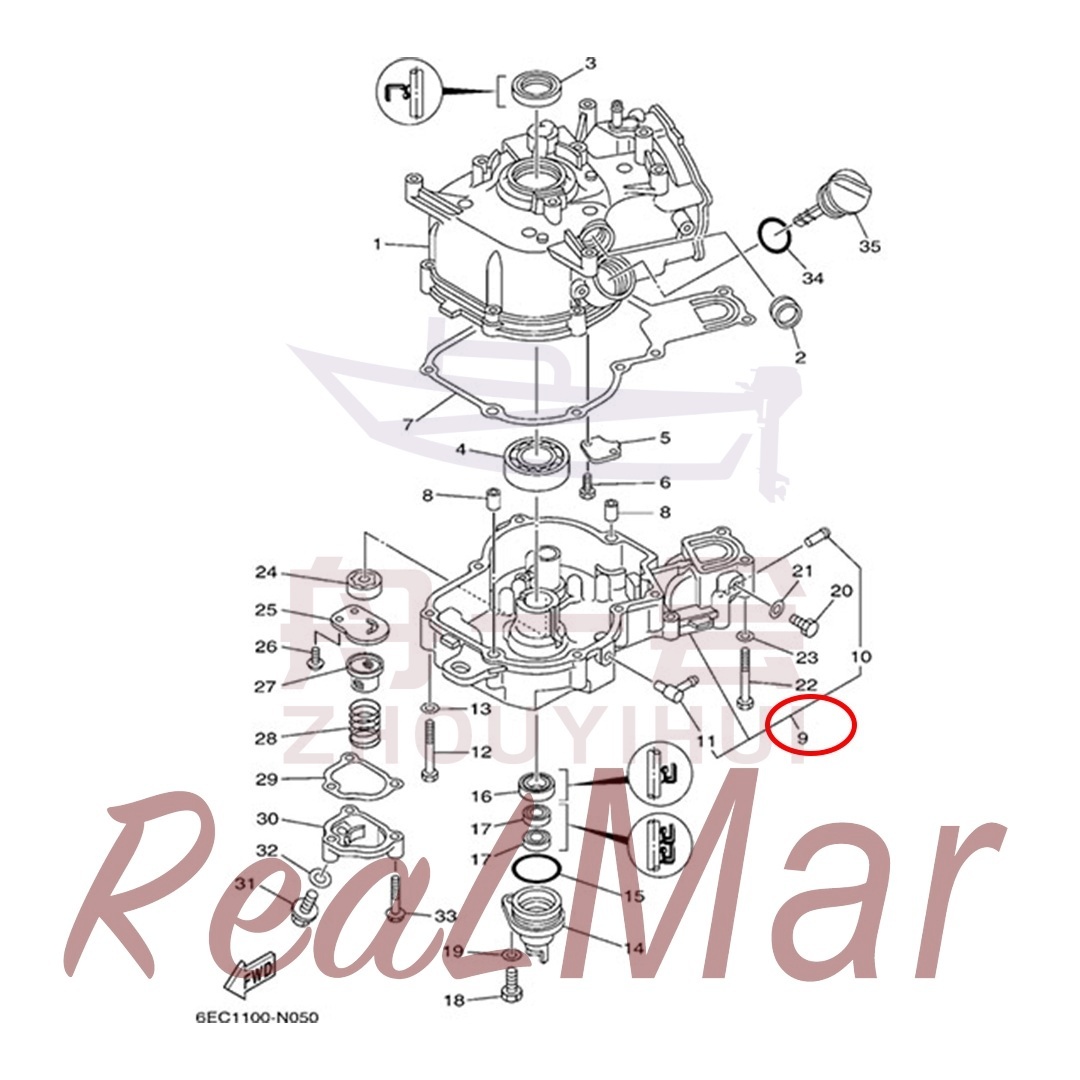 CRANKCASE 1 (6BX-E5111-00-1S),Dimo,CRANKCASE 1 (6BX-E5111-00-1S)-Dimo
