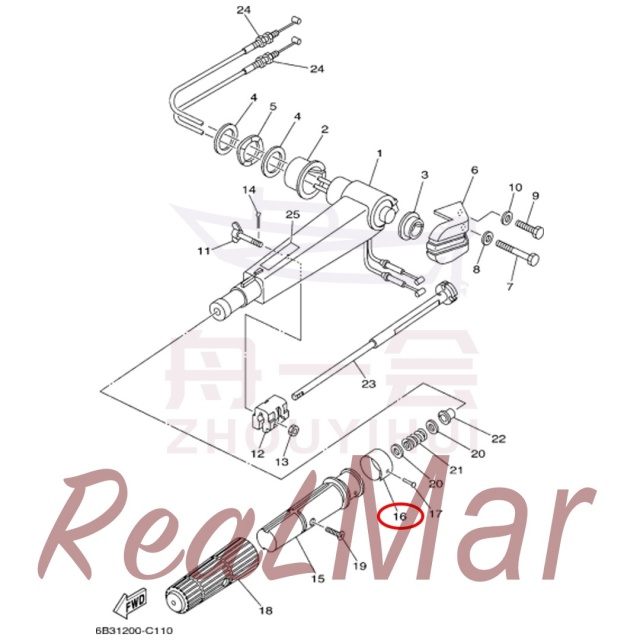 INDICATOR  THROTTLE (6F5-42137-00),Dimo,INDICATOR  THROTTLE (6F5-42137-00)-Dimo