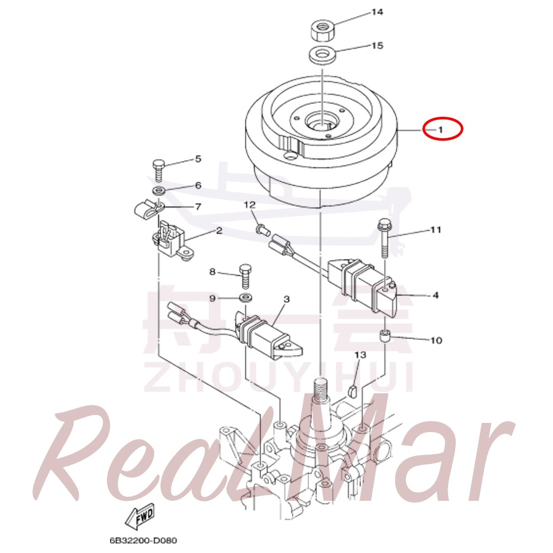 ROTOR ASSY (6B4-85550-01),Dimo,ROTOR ASSY (6B4-85550-01)-Dimo