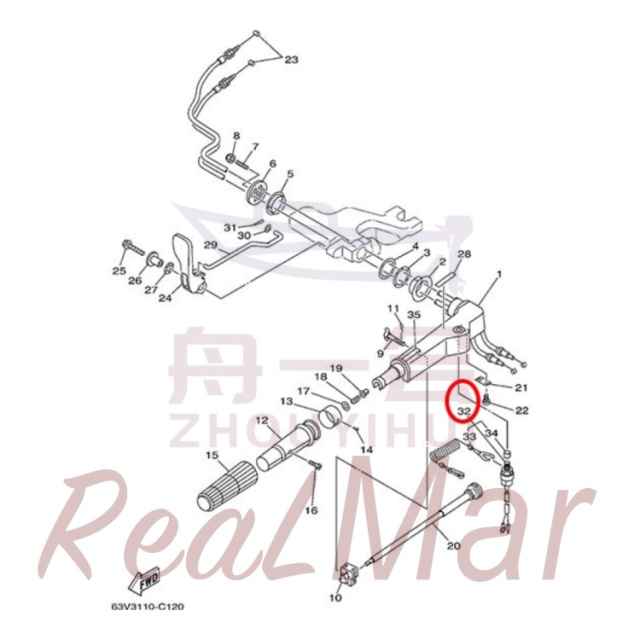 ENGINE STOP SWITCH ASSY (65W-82575-01),Dimo,ENGINE STOP SWITCH ASSY (65W-82575-01)-Dimo