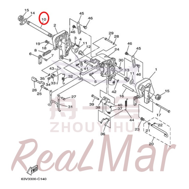 BOLT  CLAMP BRACKET (63W-43131-01),Dimo,BOLT  CLAMP BRACKET (63W-43131-01)-Dimo